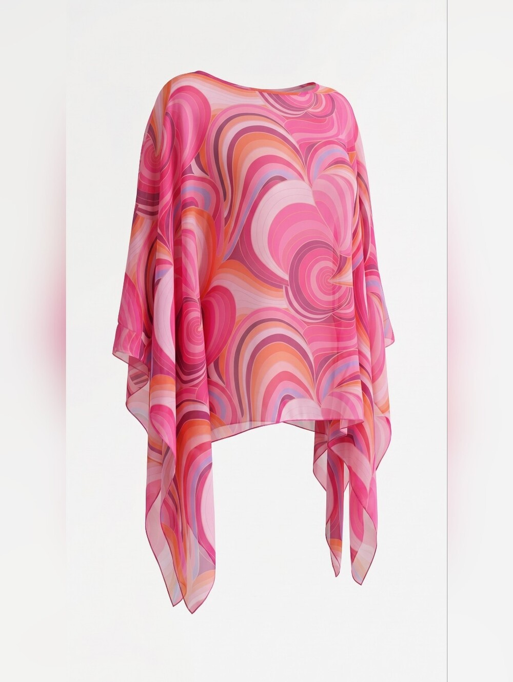 Pink Swirl Print Relaxed Top & Pants Set Women's 2 Piece Loungewear Boho - Picture 3 of 8